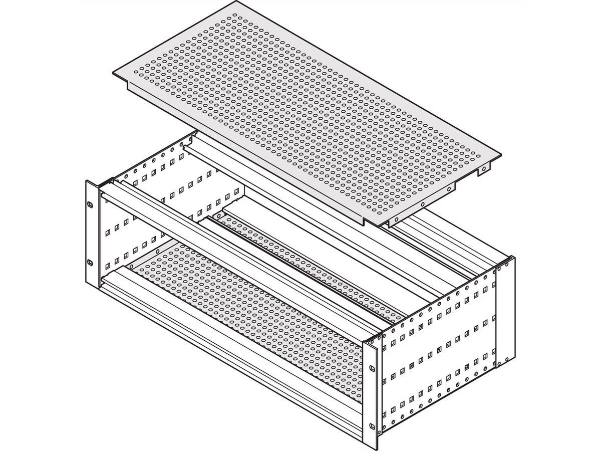 SCHROFF Abdeckblech für Anschraubung an die Seitenwand - ABDECKBLECH EMC 84TE 415T 2ST