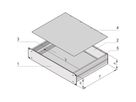 SCHROFF 19"-Kompletteinschub aus Aluminium, Deck- und Bodenblech geschlossen - MULTIPAC PRO 5HE 460T DBLGES