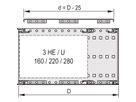 SCHROFF Abdeckblech für Anschraubung an die Seitenwand - ABDECKBLECH EMC 63TE 295T 2ST