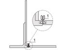 SCHROFF EMC-Schirmung zwischen Frontplatte und Seitenwand (vertiefter Einbau), für Edelstahldichtung