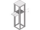 SCHROFF 19''-Fachboden ausziehbar - 19"FA AUS 1HE C=700 VOL 7035