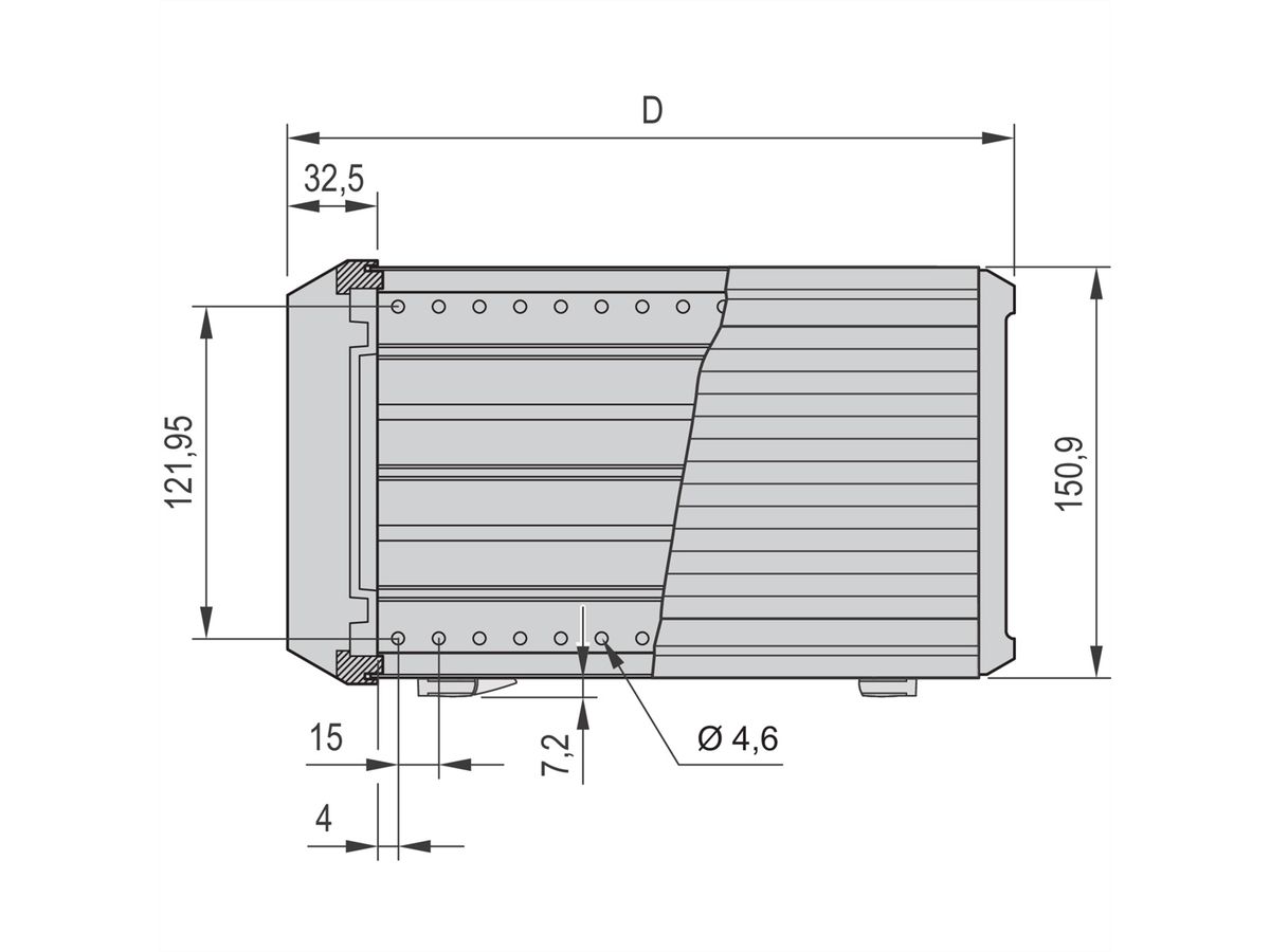 SCHROFF Komplettgehäuse, EMV-geschirmt - PROPAC PRO GEH.3HE 28TE 326T