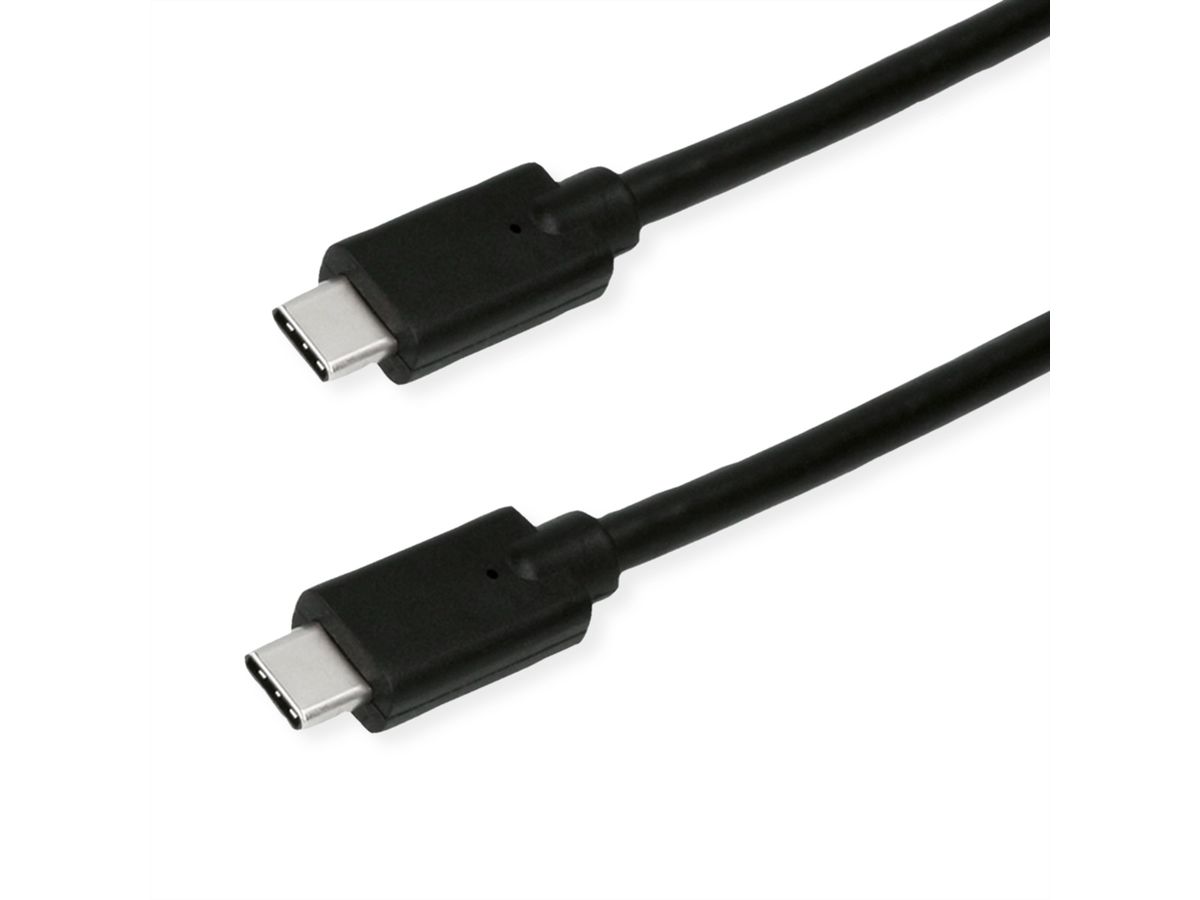 ROLINE GREEN USB 3.2 Gen 2x2 Kabel, Emark, C-C, ST/ST, 20Gbit/s, 100W, schwarz, 1,5 m