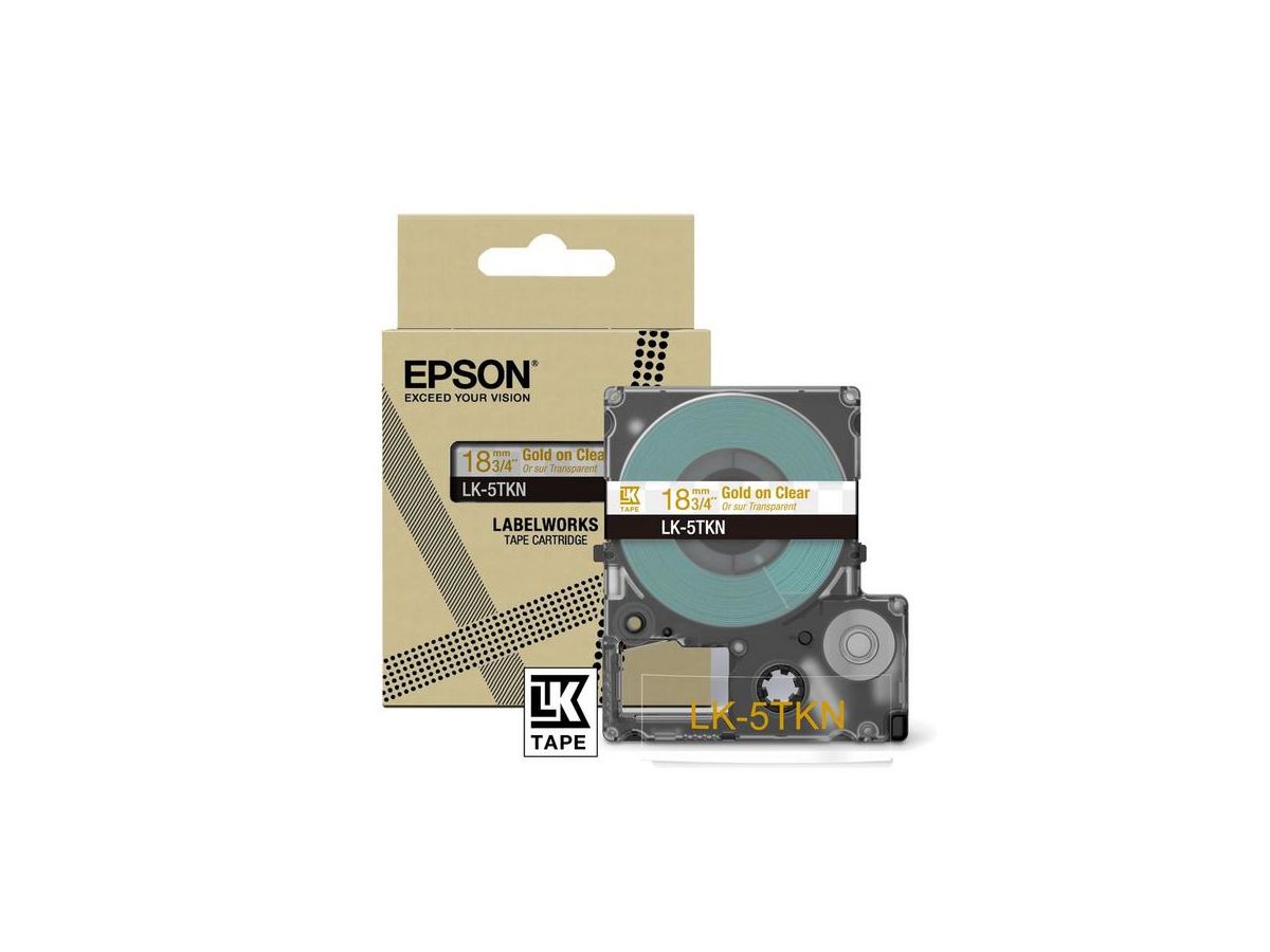 Epson LK-5TKN Gold, Transparent