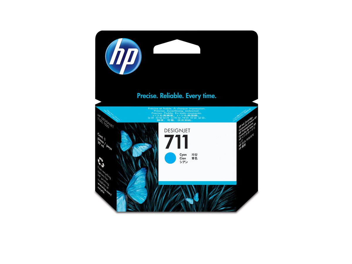 HP 711 Cyan DesignJet Tintenpatrone, 29 ml