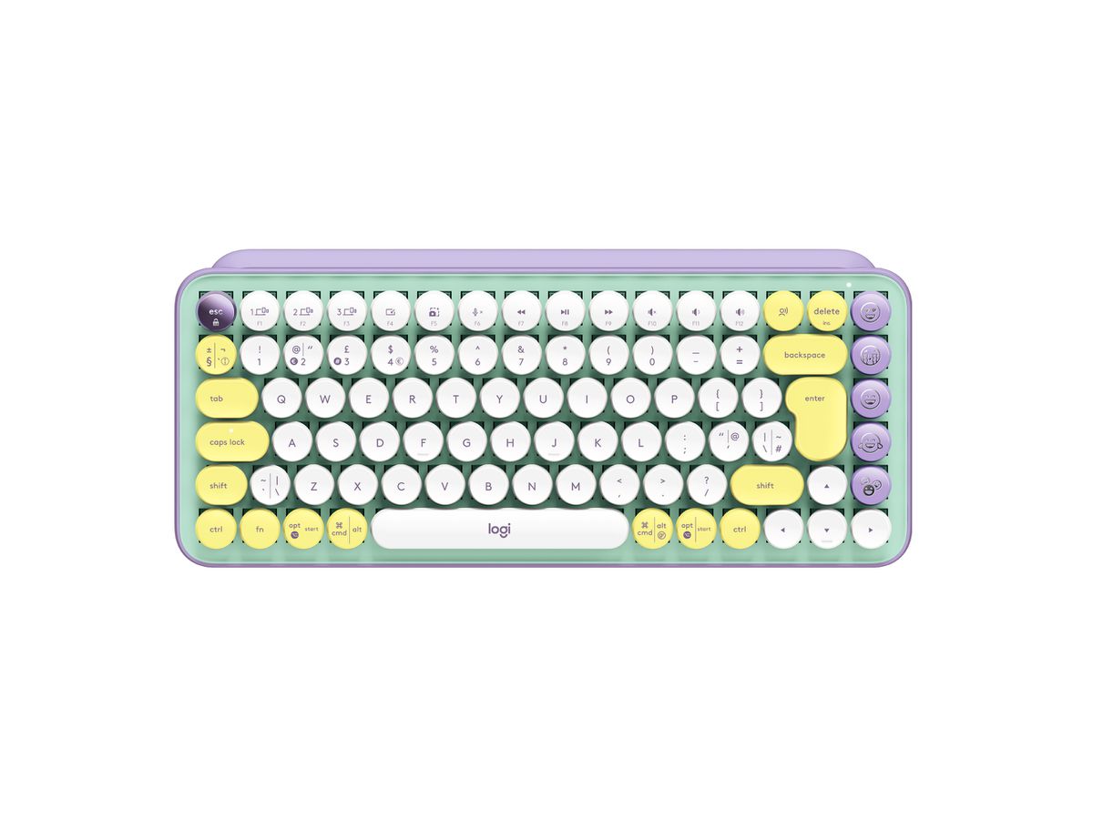Logitech POP Keys Wireless Mechanical Keyboard With Emoji Keys Tastatur Universal Bluetooth QWERTY Englisch Mintfarbe