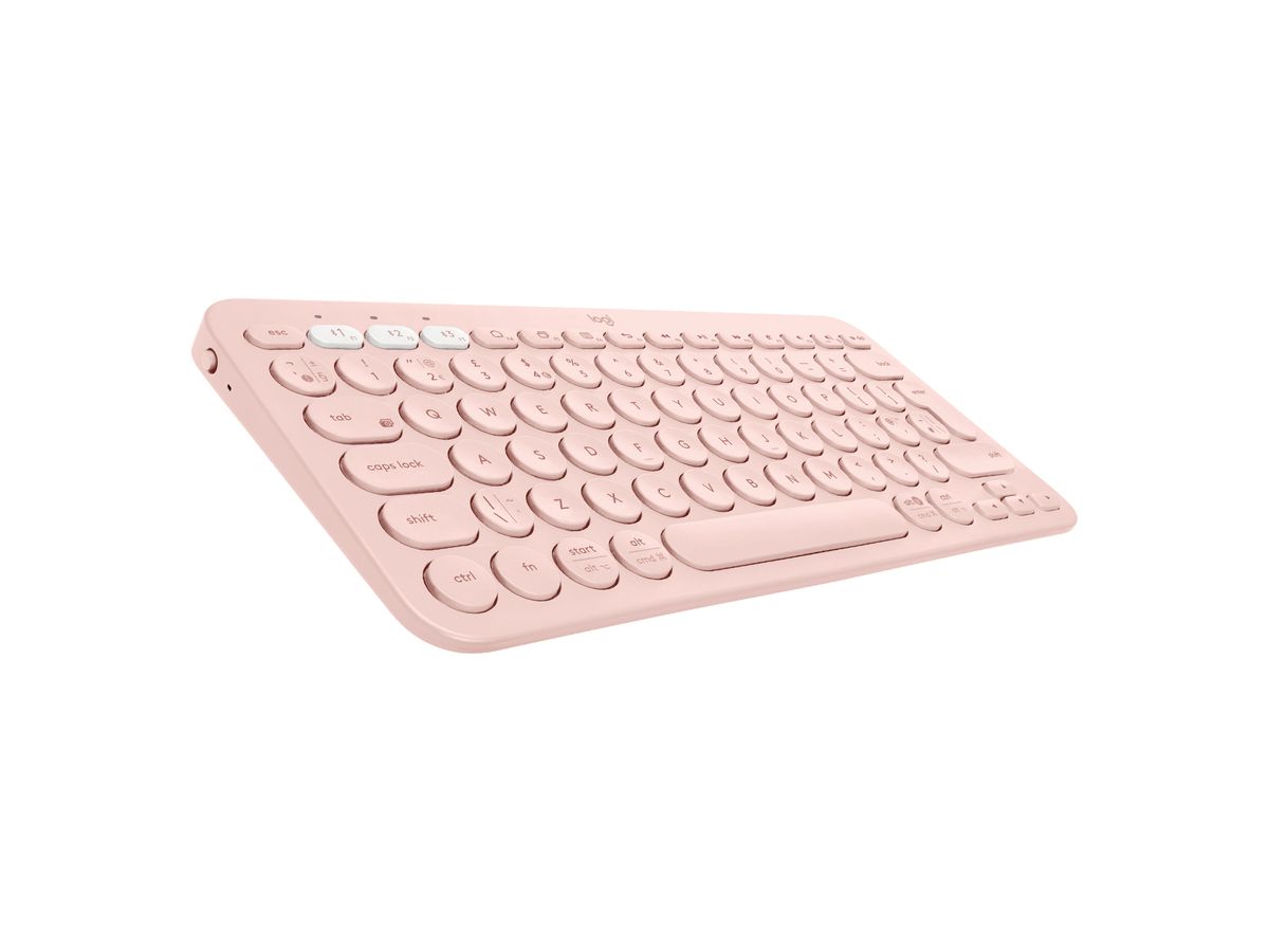 Logitech K380 Multi-Device Tastatur Universal Bluetooth QWERTY Englisch, Italienisch Pink
