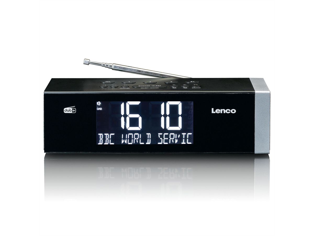 Lenco DAB+ Radiowecker CR-640BK, DAB+, Schwarz