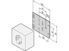 SCHROFF Montageplatte für Einzelsteckdosen - MONTAGEPLATTE STECKDOSE