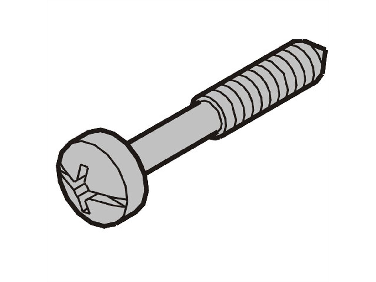 SCHROFF Halsschraube mit Kreuzschlitz/Schlitz - HALSSCHR.M.KR.M2,5 SCH. 100S