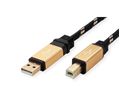 ROLINE GOLD USB 2.0 Kabel, Typ A-B, 1,8 m