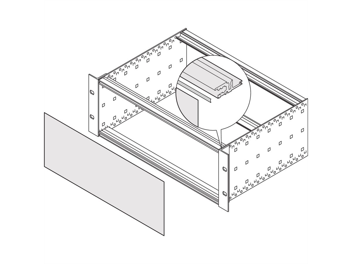 SCHROFF EMV-Dichtung, St, rostfrei, zwischen Frontplatte/Rückwand und Modulschiene - KONT.STR MS-FPL 63TE 10STK