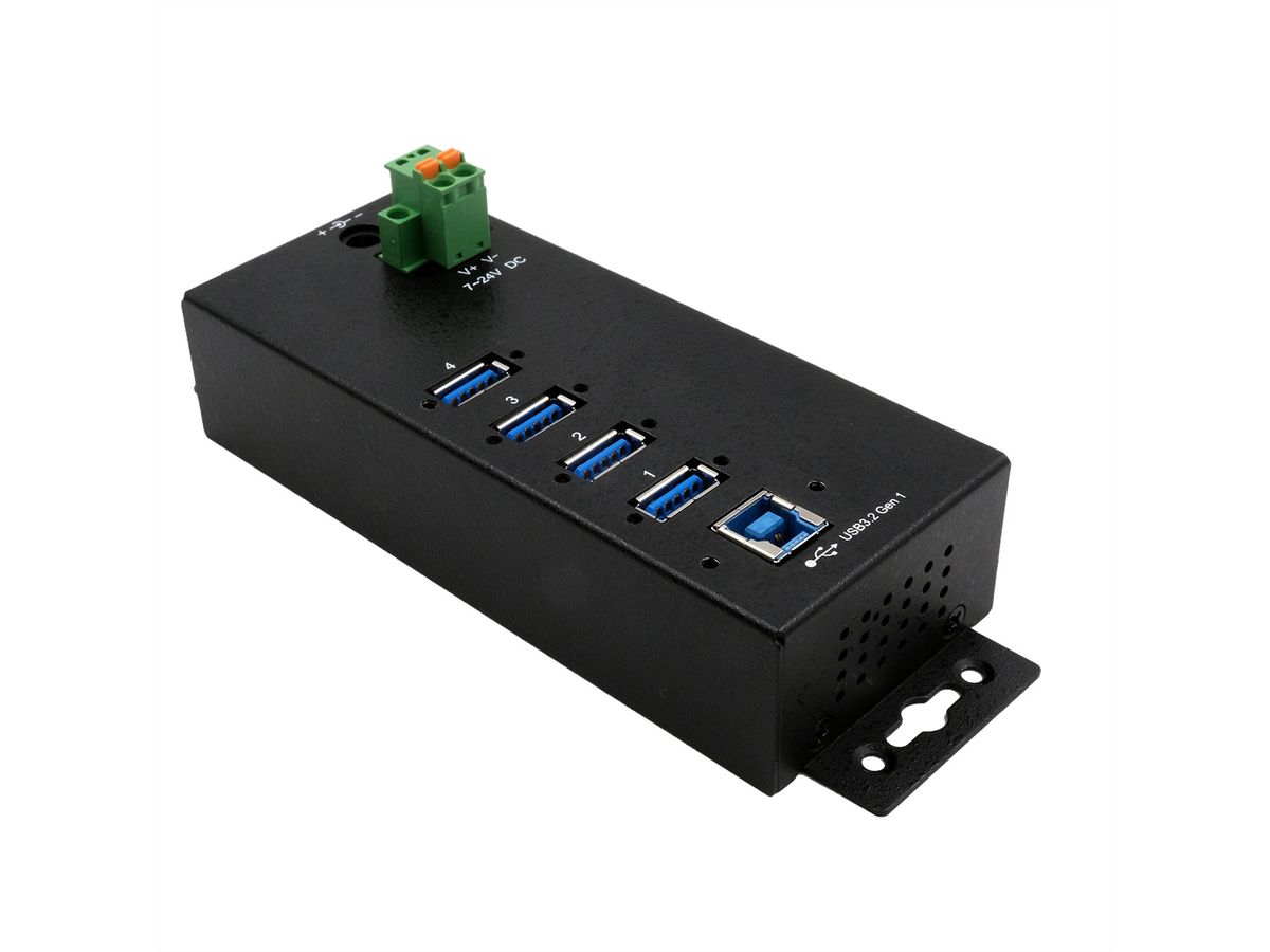 EXSYS EX-1186HMVS-2 4 Port USB 3.2 Gen 1 HUB mit 15KV ESD Überspannungs-Schutz