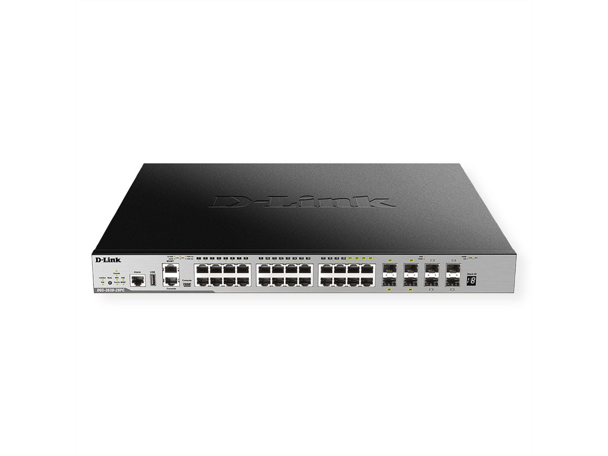 D-Link DGS-3630-28PC/SI/E 28-Port Layer 3 Gigabit PoE Stack Switch (SI)