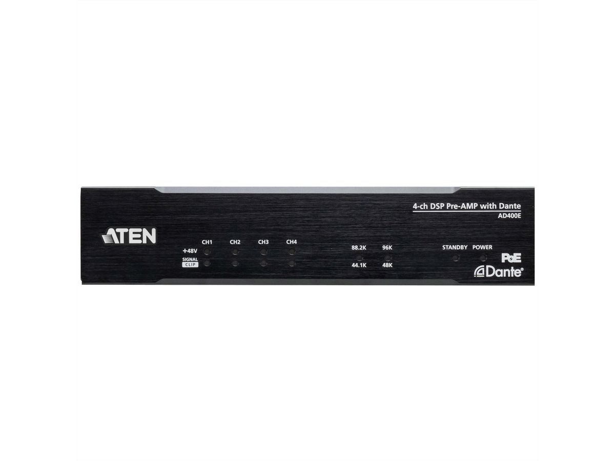 ATEN AD400E DSP Mixer 4-CH Analog Input and Dante Output