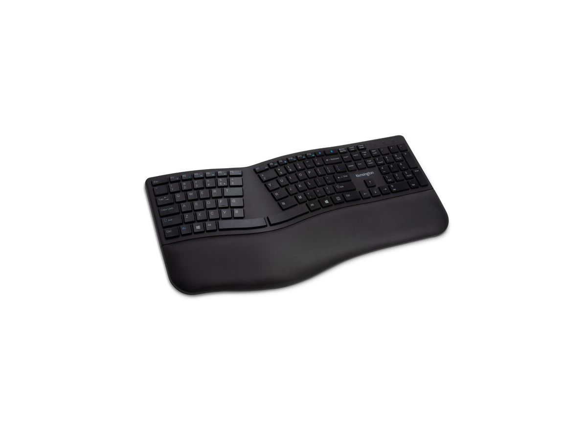 Kensington Pro Fit Ergo Tastatur Universal RF Wireless + Bluetooth QWERTY US Englisch Schwarz