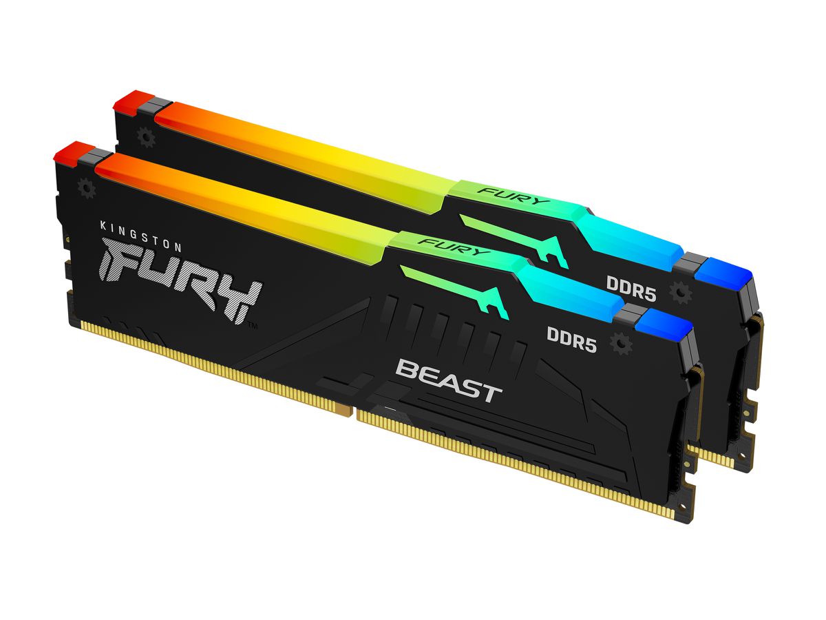 Kingston Technology FURY Beast 64 GB 6000 MT/s DDR5 CL36 DIMM (2er-Kit) RGB EXPO