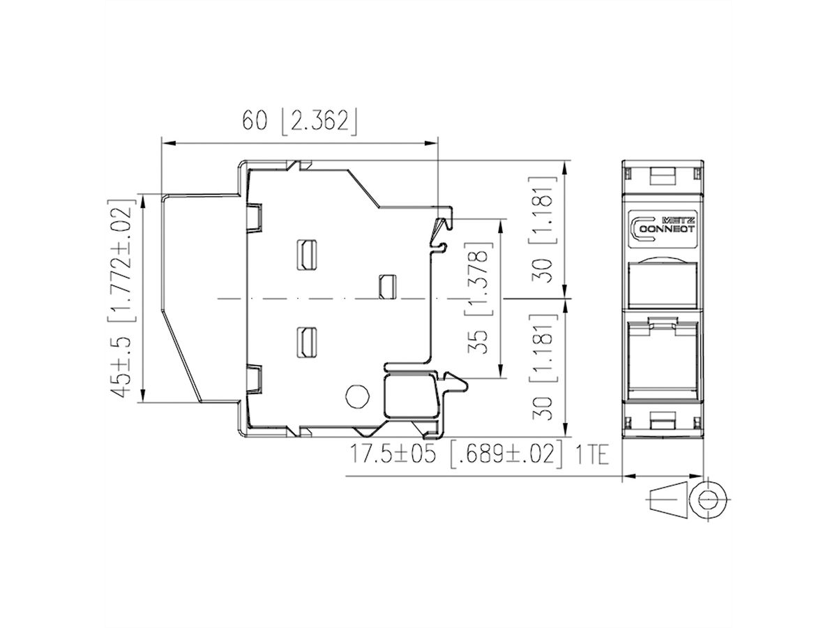 METZ CONNECT REGplus IP20 C6Amodul 180° M