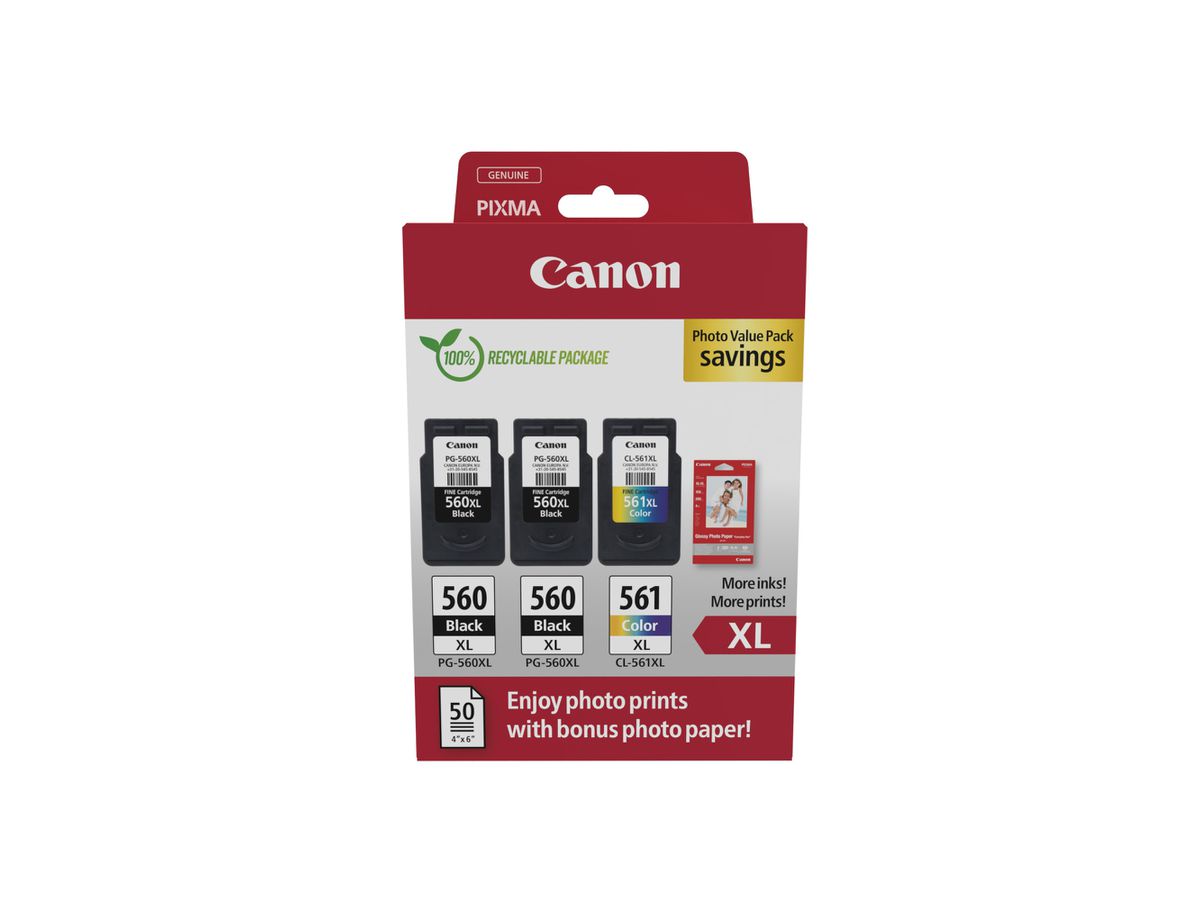 Canon PG-560XL x2/CL-561XL Photo Value Pack - Plus